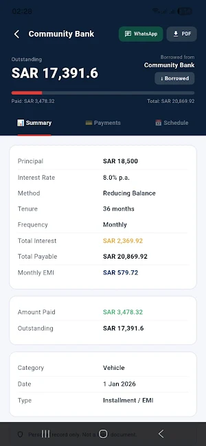 MyLoanBook - Loan Tracker Screenshot 2