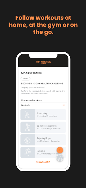 Nutrimental Fitness Screenshot 2