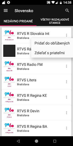 Slovak Radio Stations Screenshot 1