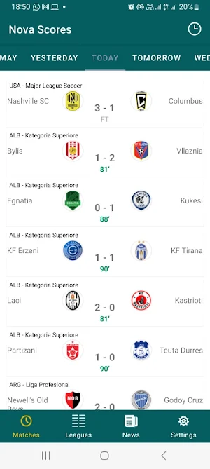 Nova Scores - Live Stream Screenshot 1