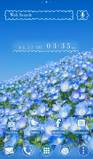 Beautiful Wallpaper Nemophila Field Theme Screenshot 0
