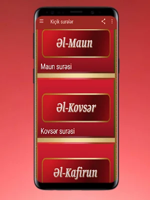 Kiçik surələr - (Oxunuşu və tərcüməsi) Screenshot 3