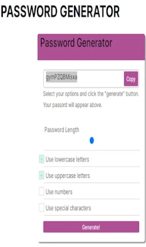 Password Generator Screenshot 2