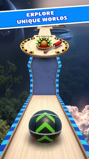 Crazy Sky Ball Rolling Game Screenshot 1