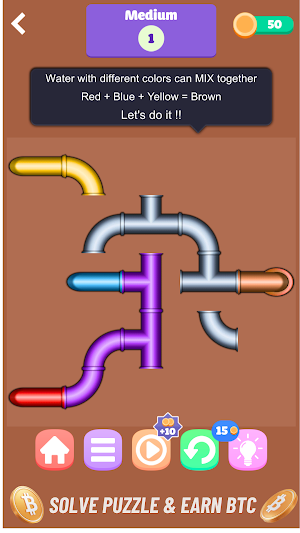 Pipe Puzzle Mania Earn BTC Screenshot 1
