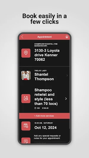 Stamped By Shantel Booking app Screenshot 2