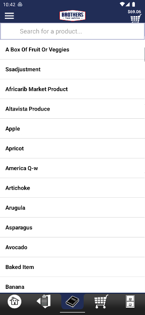 BFS Produce Checkout Screenshot 2