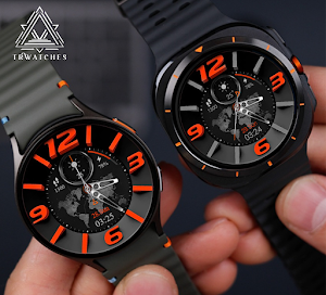 Orange 3D Watch Face Screenshot 3