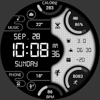 【Digital】Fog White LCD Screen