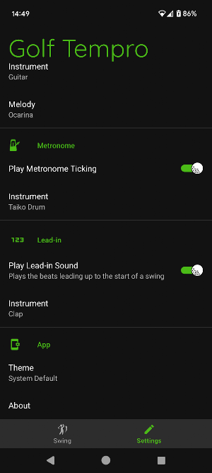 Golf Tempro | Swing Tempo Screenshot 3