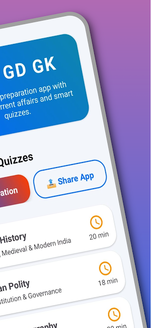 SSC GD GK Prep 2026 – Quiz App screenshot 2