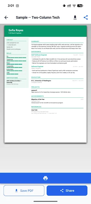 Resume Builder - CV Maker Screenshot 3