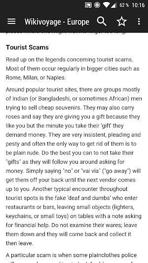 WikiVoyage Europe - Offline Travel Guide Screenshot 1