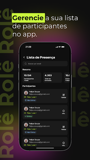 PartiuRolê! Produtor Screenshot 1