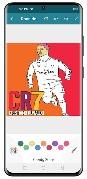 Ronaldo colouring game Screenshot 1