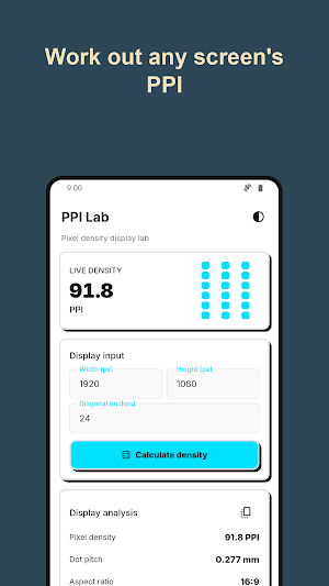 PPI Calculator: Screen DPI Screenshot 0