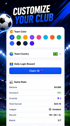 Real Football: Manager Idle Screenshot 2