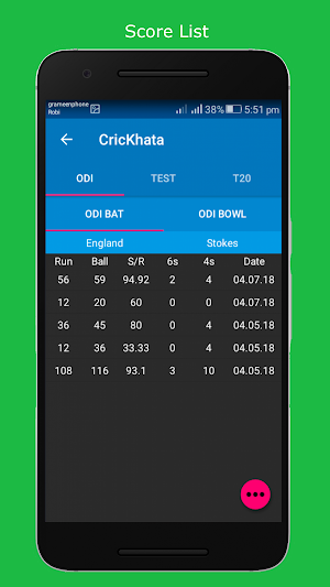 CricKhata - Cricket score savi Screenshot 2