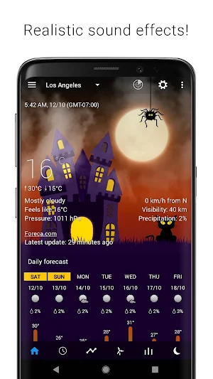 Animated Halloween weather backgrounds add-on Screenshot 2