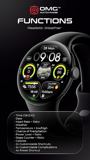 Weather Watch Face - OMG 371 Screenshot 1