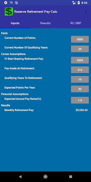 US Military Reserve Retirement Screenshot 0