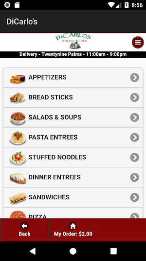 DiCarlo's Italian Cafe Screenshot 0