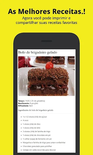 Receita de bolo gelado fácil Screenshot 0