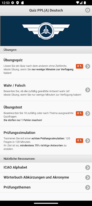 Quiz PPL(A) Deutsch Screenshot 0
