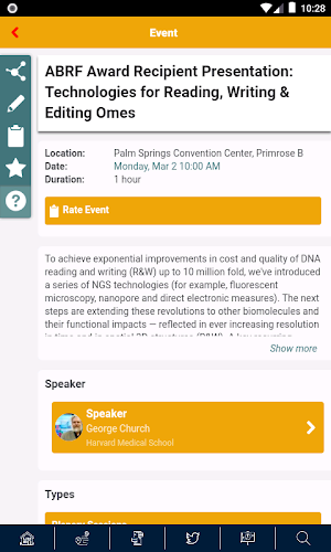 ABRF Event App Screenshot 2