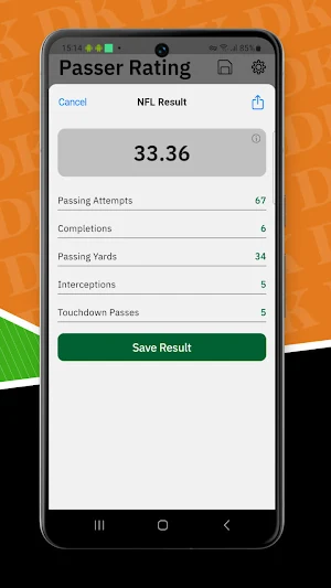 DraftKings Football Calculator Screenshot 3