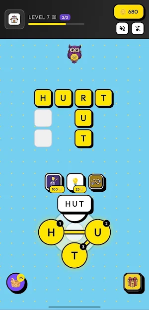 Kelimania: Owl Word Puzzle Screenshot 1