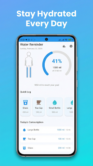 Easy Water Reminder: Seniors Screenshot 0