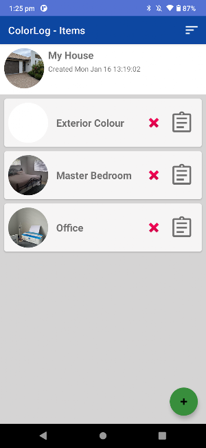 ColorLog Screenshot 1