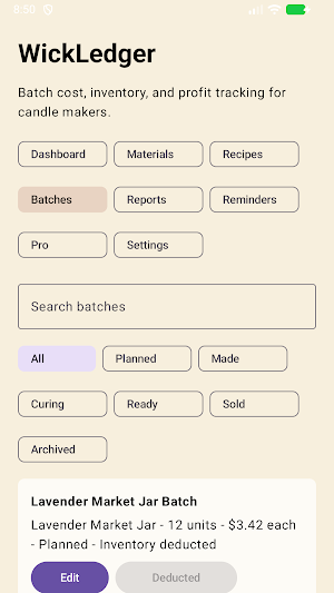 WickLedger Screenshot 1