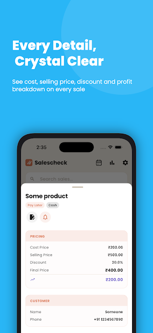 Salescheck - Sales Tracker Screenshot 1