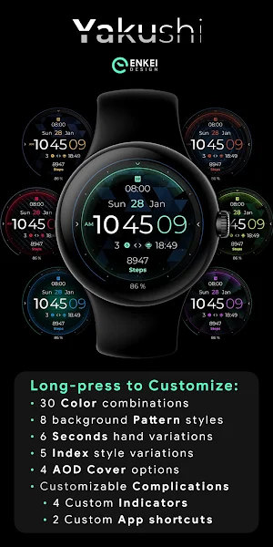 Yakushi Digital - watch face Screenshot 1