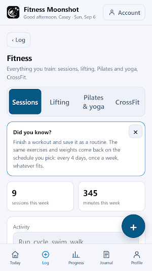 Fitness Moonshot Screenshot 0