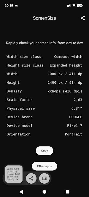 ScreenSize Screenshot 0