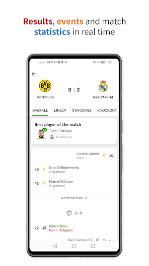 90Scores: Soccer scores, Stats Screenshot 3