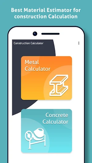 Construction Calculator for Concrete and Metal Screenshot 1
