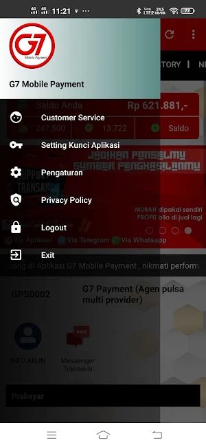 G7 Mobile Payment Screenshot 1