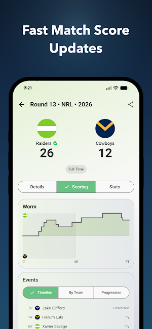 Six Again: Live NRL Scores Screenshot 2