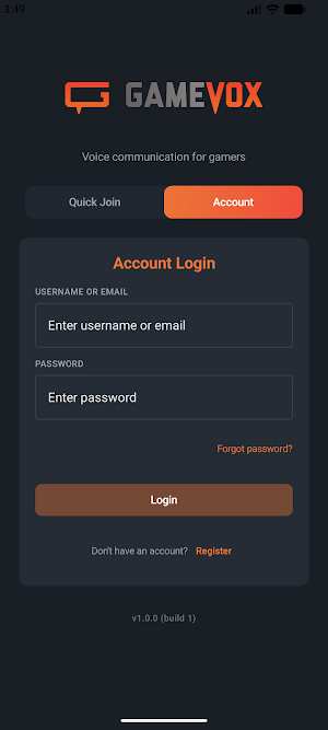 GameVox - Voice & Video Chat Screenshot 1
