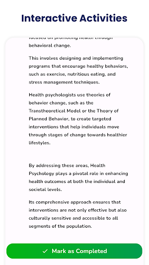 Health Psychology Screenshot 1