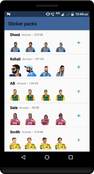 Cricket Mojis - WA Sticker Screenshot 2