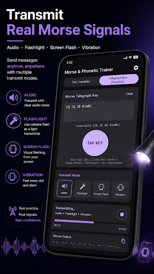Morse & NATO Phonetic Trainer Screenshot 3