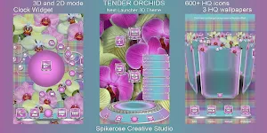 Tender Orchids 3D Next Launcher theme Screenshot 1