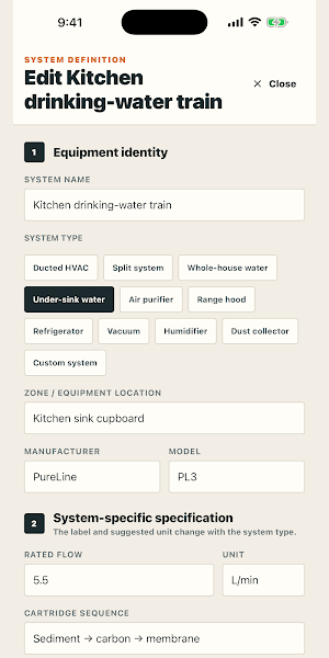 FilterFlow Filter Systems Screenshot 2