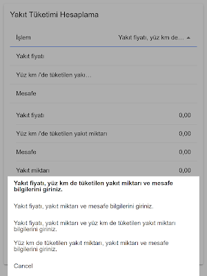 Yakıt Tüketimi Hesaplama Screenshot 1