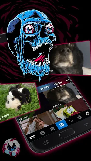 Scary Skull Graffiti Keyboard Theme Screenshot 3